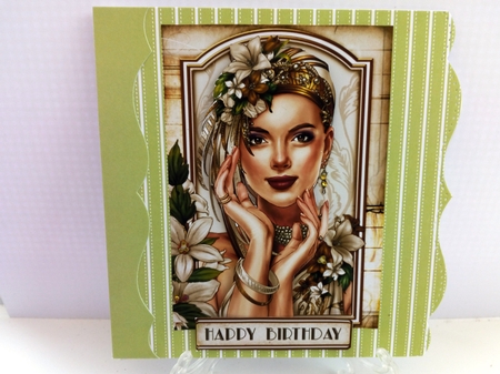 Art Deco Lady Emilia 4 Sheet Mini Kit Cream by Barbara Hurst