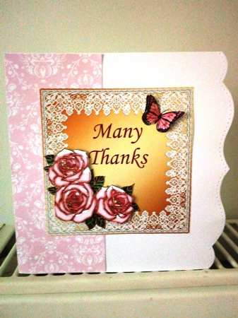Four Geometric Frames with Glassy Roses Kit-1 by Barbara Hurst