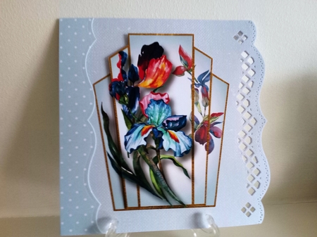 Art Deco Watercolour Stacker - Iris by Barbara Hurst