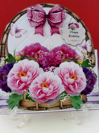 Peony Basket Shaped Mini Page Kit by Barbara Hurst