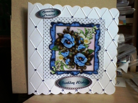 Blue Pansys and Jasmine  by Barbara Hurst