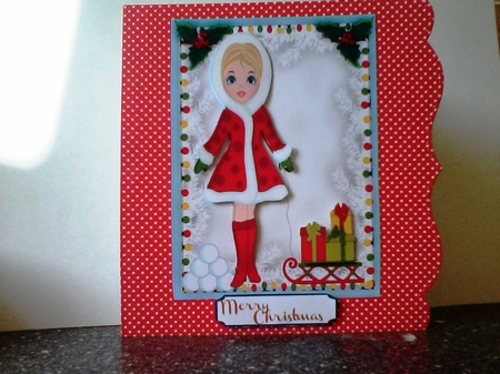 Beautiful Christmas Shopping Girl  3 by Barbara Hurst