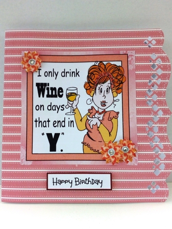 Time To Party! Time to have some fun! lady in peach 8x8 by Barbara Hurst