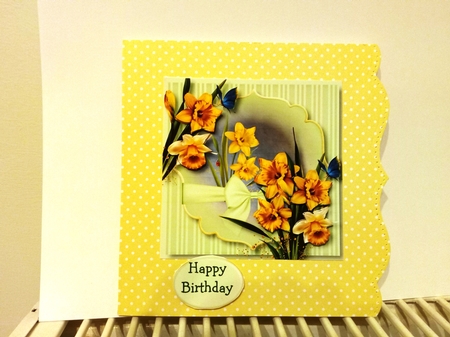 Daffodils Beauty 8x8 by Barbara Hurst