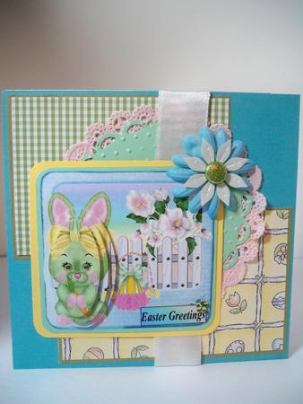 Easter Bunny Square by Barbara Rice