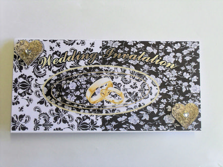 Wedding Invite Black and White by Gillian Lester