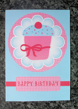Cute Cupcake Quick Card by Gillian Lester