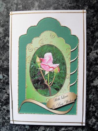 A Rose for You Tag Shaped Topper 3 by Gillian Lester