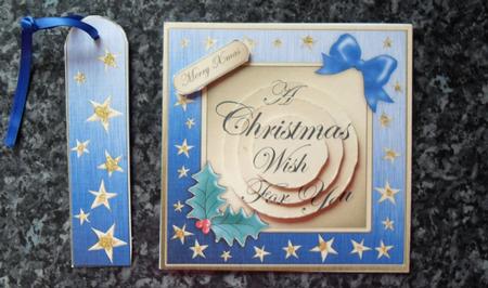 Elegant Christmas Greeting Quick Card with Circle Pyramage by Gillian Lester