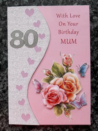 Roses & Butterflies - Happy Birthday Mum by Gillian Lester