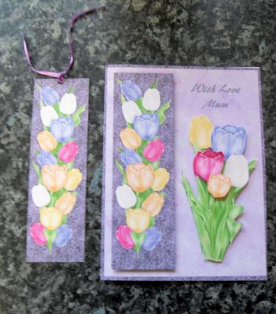 Mum Tulips Step by Step with Bookmark by Gillian Lester