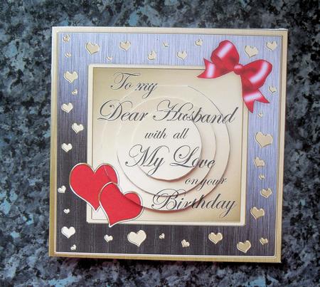 Husband Birthday Quick Card with Circle Pyramage by Gillian Lester