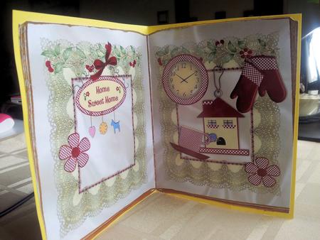Home Sweet Home, with Accessories Open Book A4 by Gillian Lester