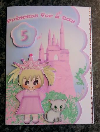 Princess for a Day Scalloped Edge Card by Gillian Lester