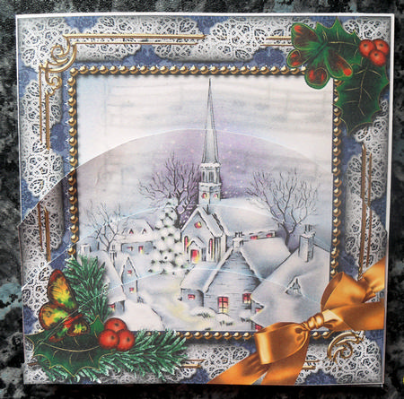 Blue Church Holly 5inch Round Bottom Stacker by Gillian Lester