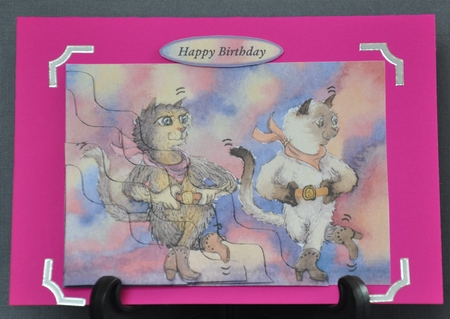 Cats Line Dancing to Soothe Their Achy Breaky Hearts Topper by Barbara Stubbings
