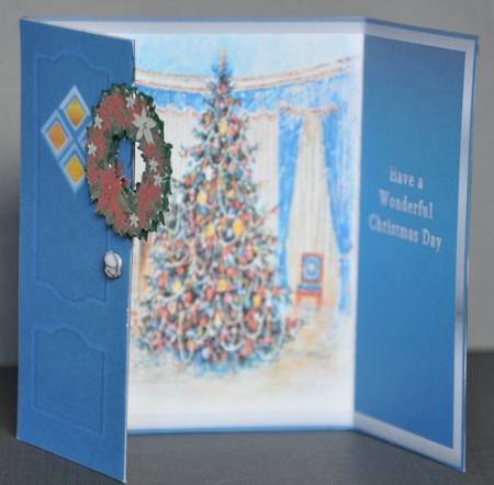 Christmas Door Gatefold Card by Barbara Stubbings