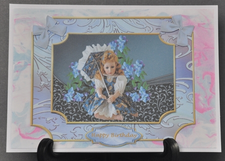 Beautiful Doll in Bright Bleu by Barbara Stubbings