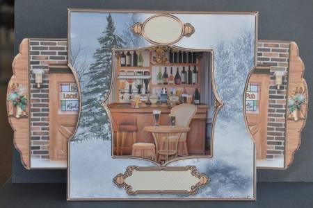 3D Room with a View - Christmas Down at the Local Pub by Barbara Stubbings