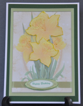 Lovely Daffodill's Standing Proud A5 by Barbara Stubbings