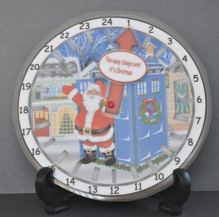 Santas Tardis Advent Countdown Clock by Barbara Stubbings