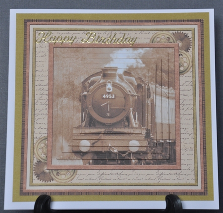 Sepia Steam Train 8x8 Mini Kit & Pyramage by Barbara Stubbings