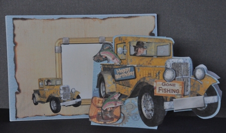 Rusty Truck - Gone Fishing- for Male #2 by Barbara Stubbings