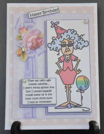 Stella with Age Comes Wisdom Quick Card by Barbara Stubbings