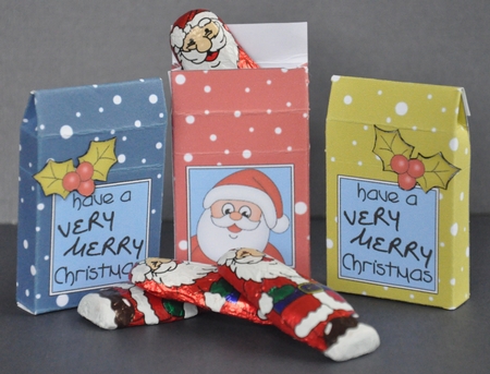 3D Santa Xmas Hanging Advent Calendar Box Kit by Barbara Stubbings