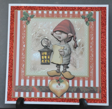 The Carol Singer Card Front Kit by Barbara Stubbings