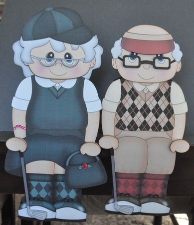 3D on the Shelf Card Kit - Golfing Old Man Cyril by Barbara Stubbings
