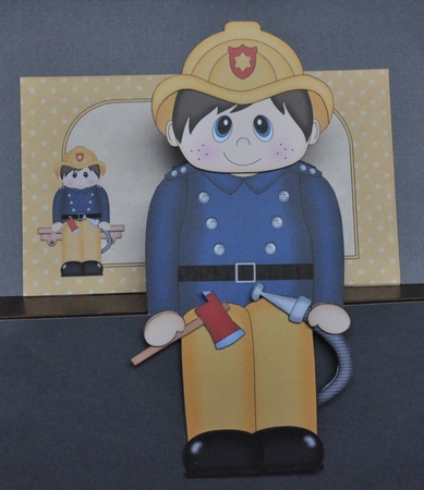 3D on the Shelf Card Kit - Firefighter Fireman Frank by Barbara Stubbings