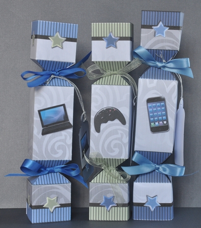 3D Gadgets N Gizmos Cracker Gift Favour Boxes by Barbara Stubbings