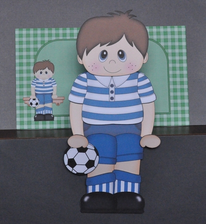 3D on the Shelf Card Kit - Little Footballer Rod by Barbara Stubbings