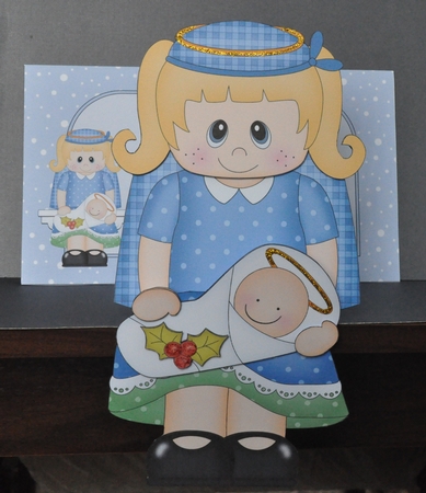 3D on the Shelf Card Kit - Little Christmas Nativity Mary by Barbara Stubbings