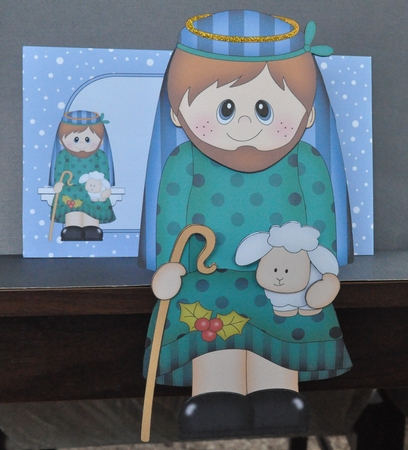 3D on the Shelf Card Kit - Little Christmas Nativity Joseph by Barbara Stubbings
