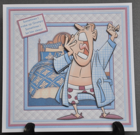 Wake Up Grumpy 8x8 Humorous Mini Kit & Decoupage by Barbara Stubbings