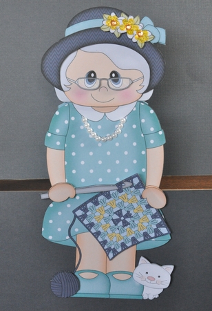 3D on the Shelf Card Kit - Gossip Galz - Crochet Cristy by Barbara Stubbings
