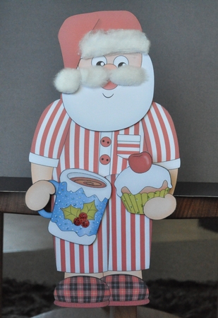 3D on the Shelf Card Kit - Christmas Beddy Ready Santa Pj's by Barbara Stubbings