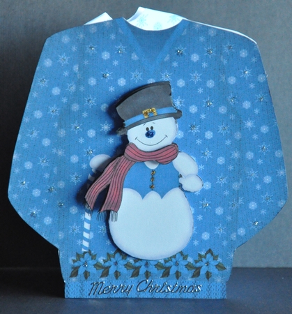 Snowman - Christmas Jumper Card Mini Kit by Barbara Stubbings