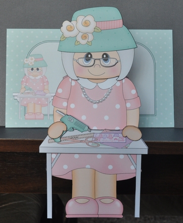 3D on the Shelf Card Kit - Gossip Galz - Crafting Carla by Barbara Stubbings