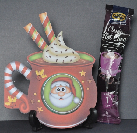 Santa Red Cup Full Quick Card by Barbara Stubbings