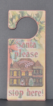Santa Door Hanger with Decoupage by Barbara Stubbings