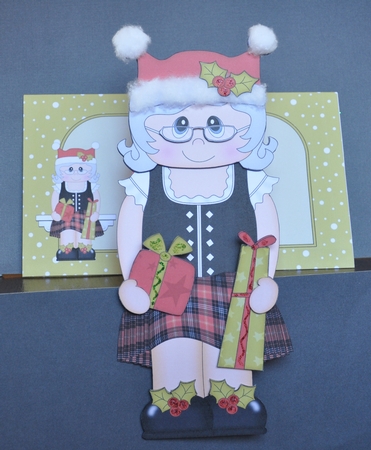 3D on the Shelf Card Kit - Christmas Scottish Old Lady by Barbara Stubbings
