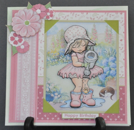 Little Garden Helper 8x8 Decoupage Mini Kit Various Occasion by Barbara Stubbings