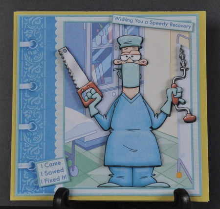 I Came I Sawed I Fixed It Get Well Decoupage Mini Kit by Barbara Stubbings