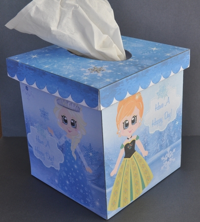 Frozen Anna Elsa Tissue Box Cover by Barbara Stubbings