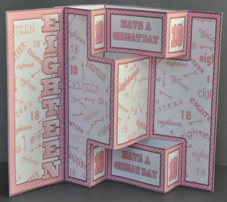 Shutter Surprise Card - Eighteen (pink) by Barbara Stubbings