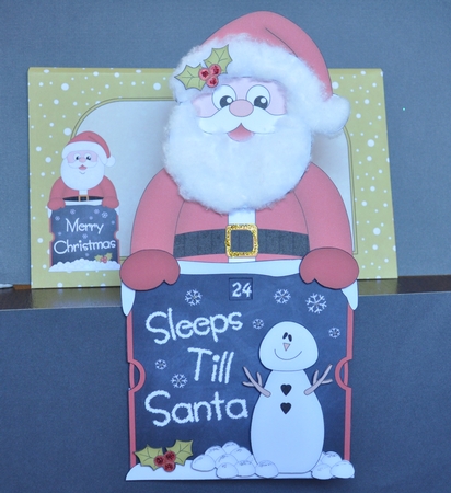 On the Shelf Sleeps Till Santa Card Kit - Christmas Santa Claus by Barbara Stubbings