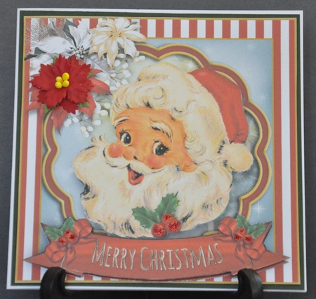 Jolly Santa Card Front Kit by Barbara Stubbings